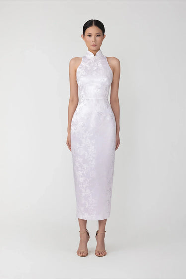 SAU LEE Jill Chinese Jacquard Pencil Dress - Ivory / 00