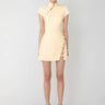 SAU LEE Iris Mini Dress - Pale Yellow / 00