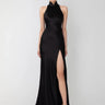 SAU LEE Phoebe Satin Gown - Black / 00