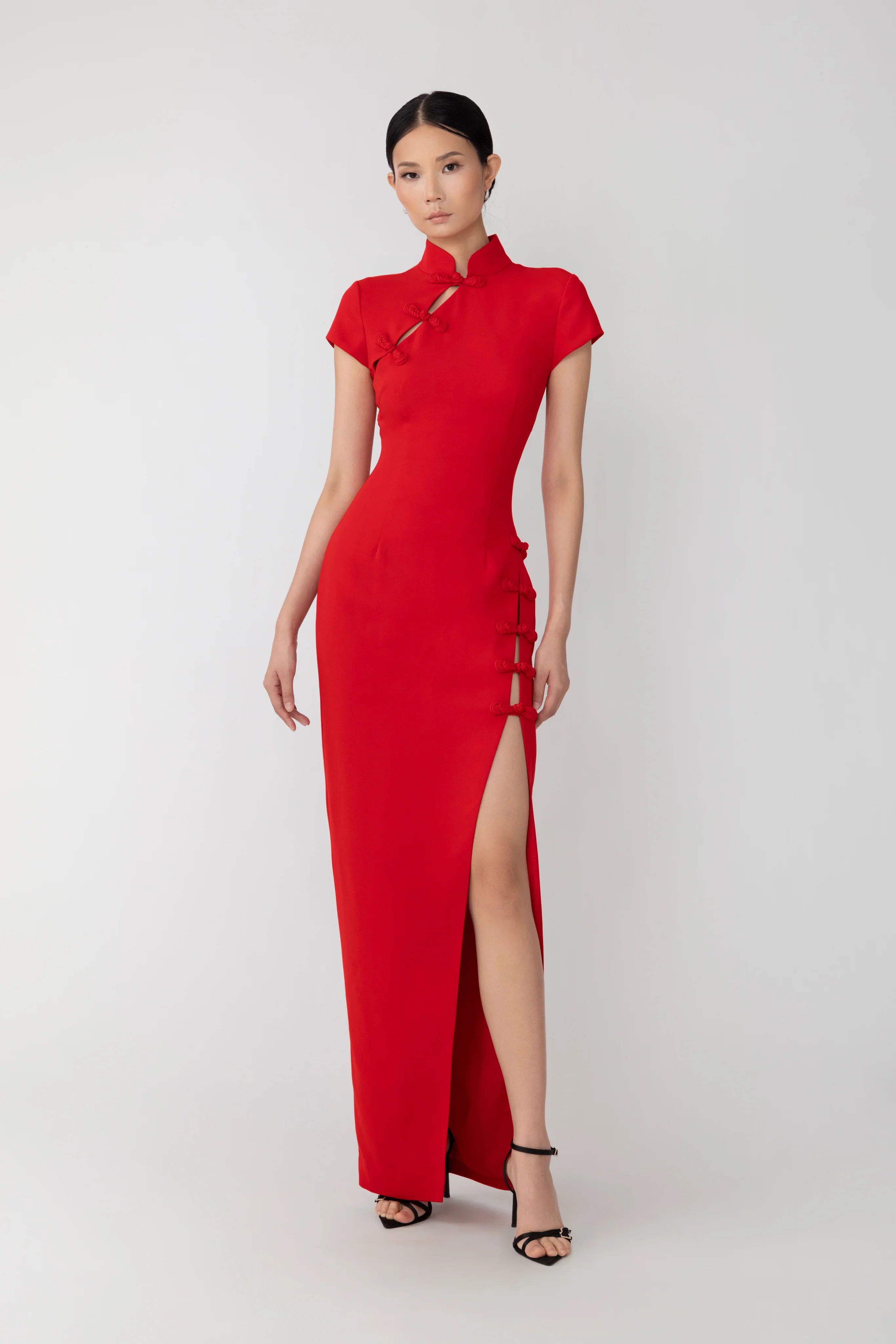 SAU LEE Isabella Maxi Dress, Red SAU LEE Isabella Maxi Dress, Red