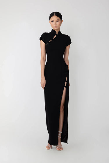 SAU LEE Isabella Maxi Dress, Black SAU LEE Isabella Maxi Dress, Black