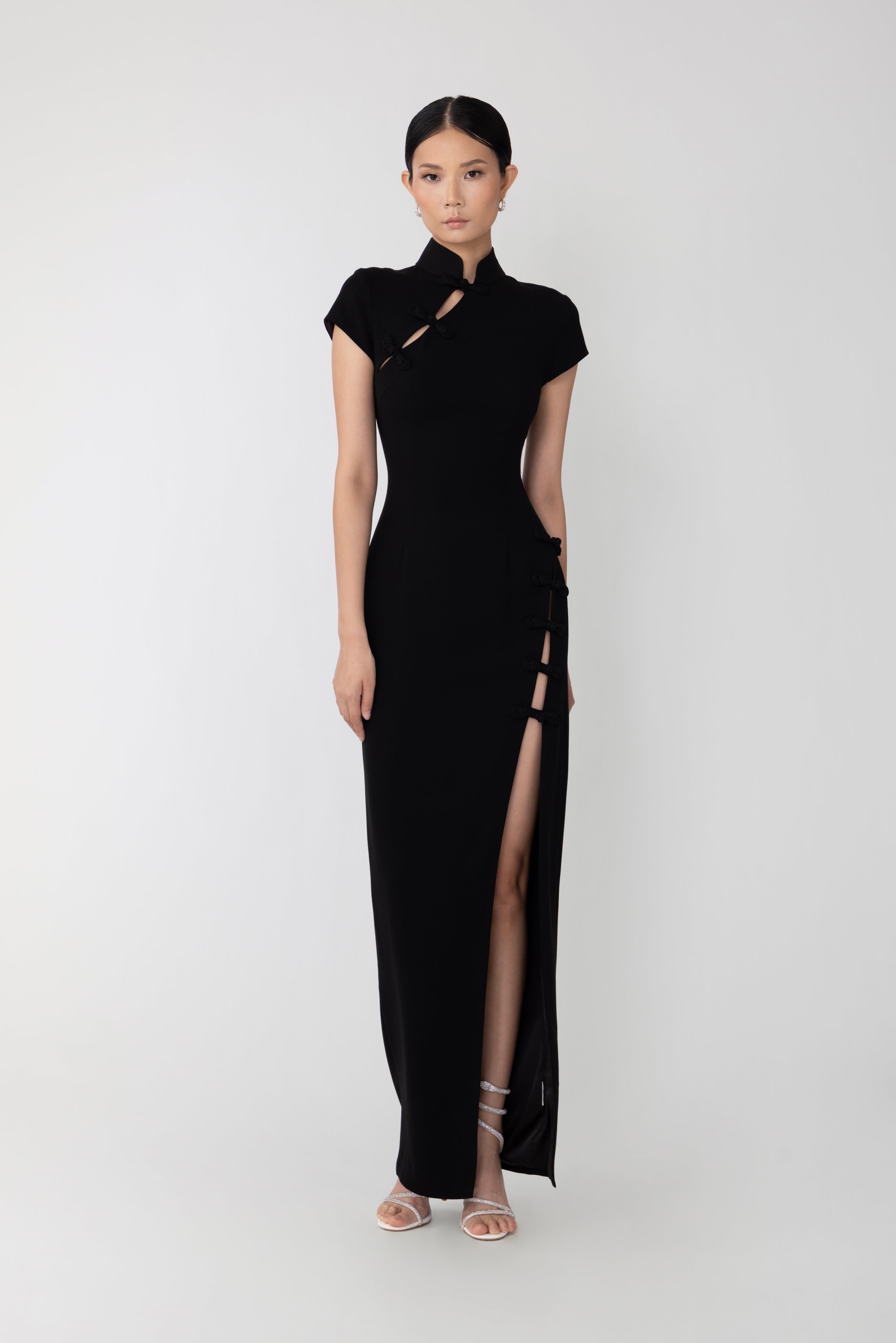 SAU LEE Isabella Maxi Dress - Black / 00