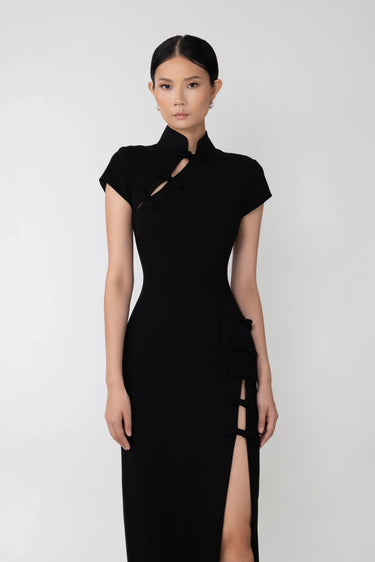 SAU LEE Isabella Maxi Dress, Black SAU LEE Isabella Maxi Dress, Black