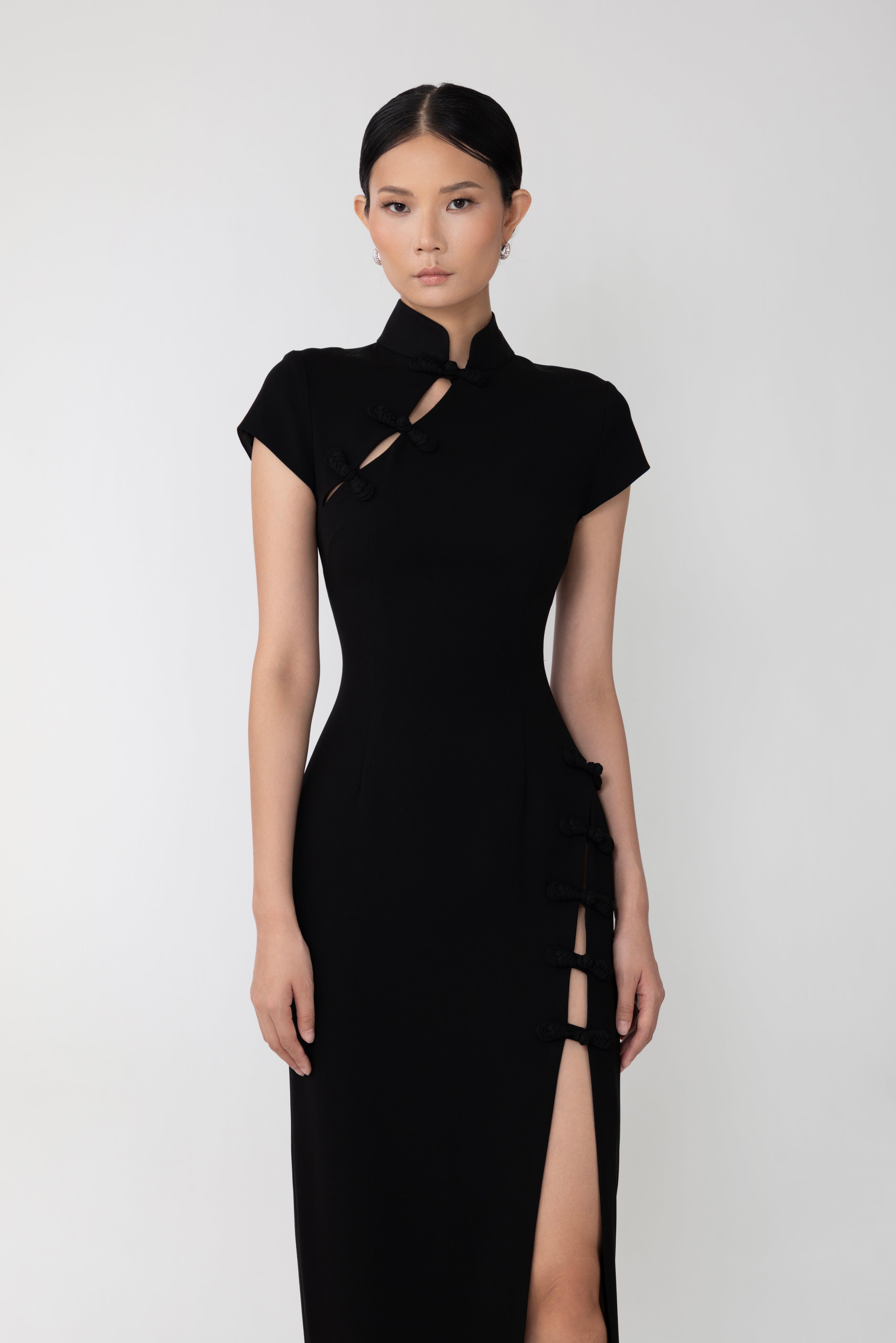 SAU LEE Isabella Maxi Dress - Black / 00