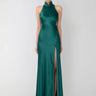 SAU LEE Phoebe Satin Gown - Emerald / 00