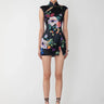 SAU LEE Devon Mini Dress - Black Multi / 00
