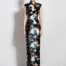 SAU LEE Faye Maxi Dress - Black Multi / 00