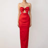 SAU LEE Esther Strapless Gown - Red / 0