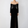 SAU LEE Vivienne Velvet Gown - Black / 0