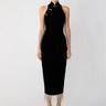 SAU LEE Martha Velvet Dress - Black / 0