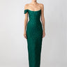 SAU LEE Jackson Jacquard Gown - Green / 00