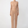 SAU LEE Kai Mesh Dress - Nude / 0