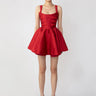 SAU LEE Jolie Jacquard Mini Dress - Red / 00