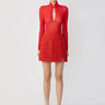 SAU LEE Ida Tweed Skirt - Red Multi / 00