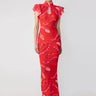 SAU LEE Keilani Mesh Dress - Red Multi / 00