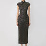 SAU LEE Charlotte Crystal Dress - Black Silver / 00