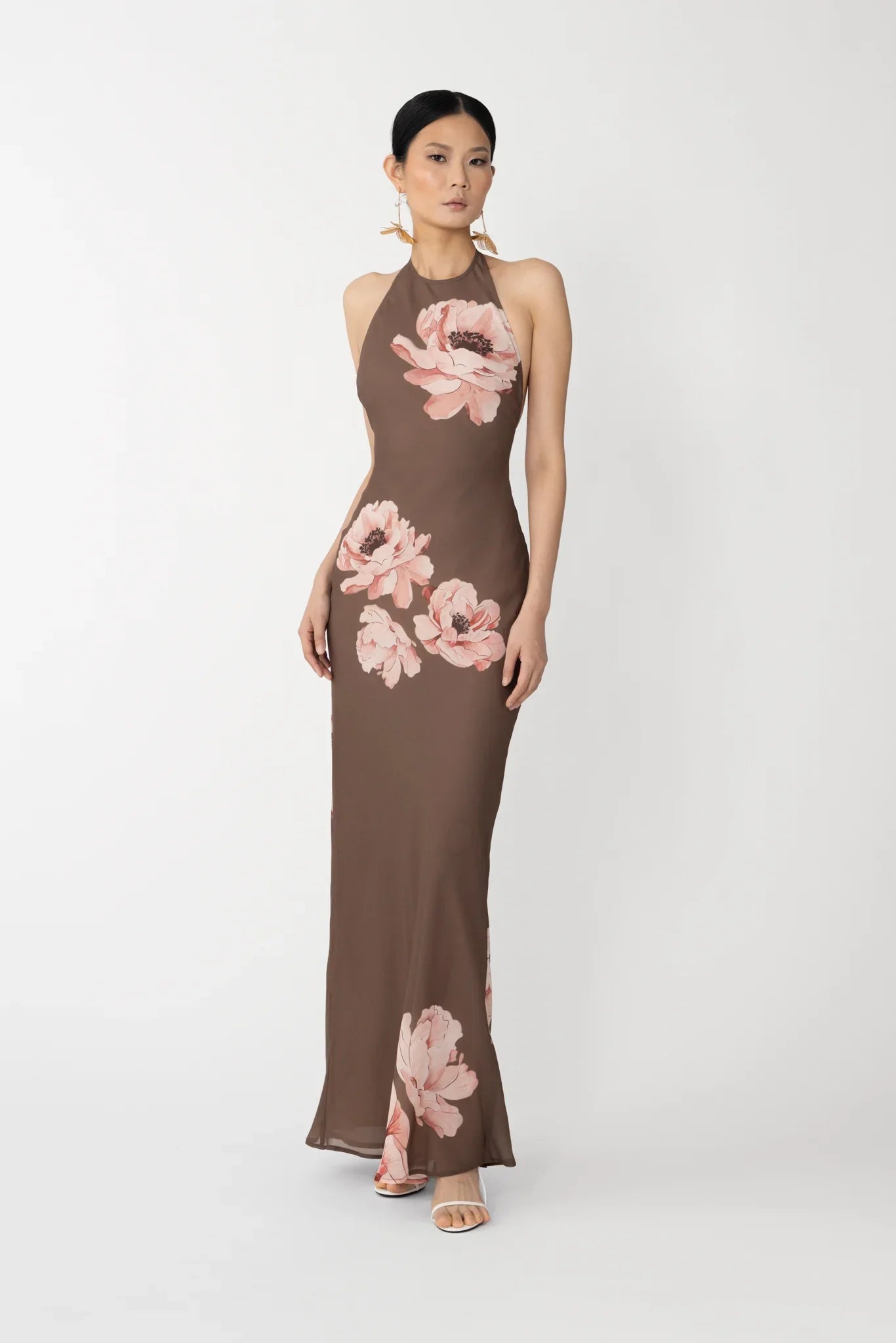 SAU LEE Gwyneth Maxi Dress, Mocha Multi SAU LEE Gwyneth Maxi Dress, Mocha Multi