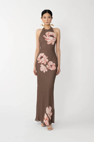 SAU LEE | Gwyneth Maxi Dress | Gwyneth Maxi Dress - Mocha Multi / 00