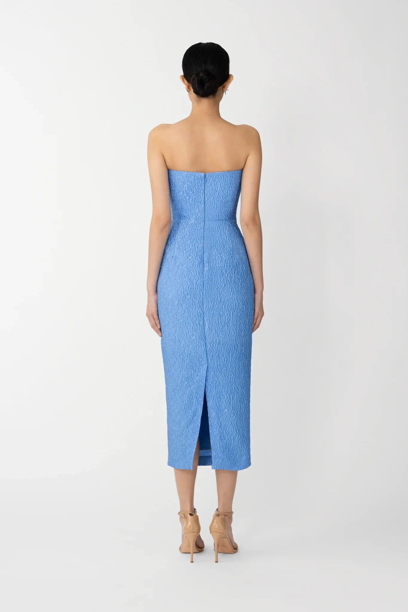 jackie satin midi dress Flynn Skye Jackie Slip Cream Satin