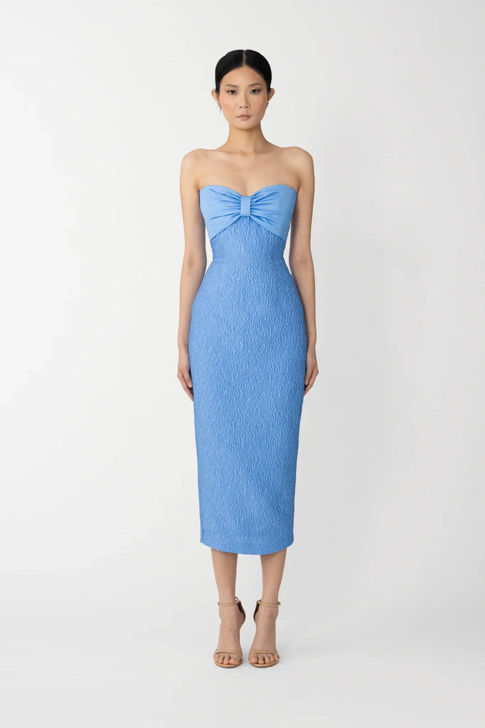dusty blue evening dresses Halter Neck Off The Shoulder Lace Top Dress A woman in a Age:12-13y SCH006373_PAT_S