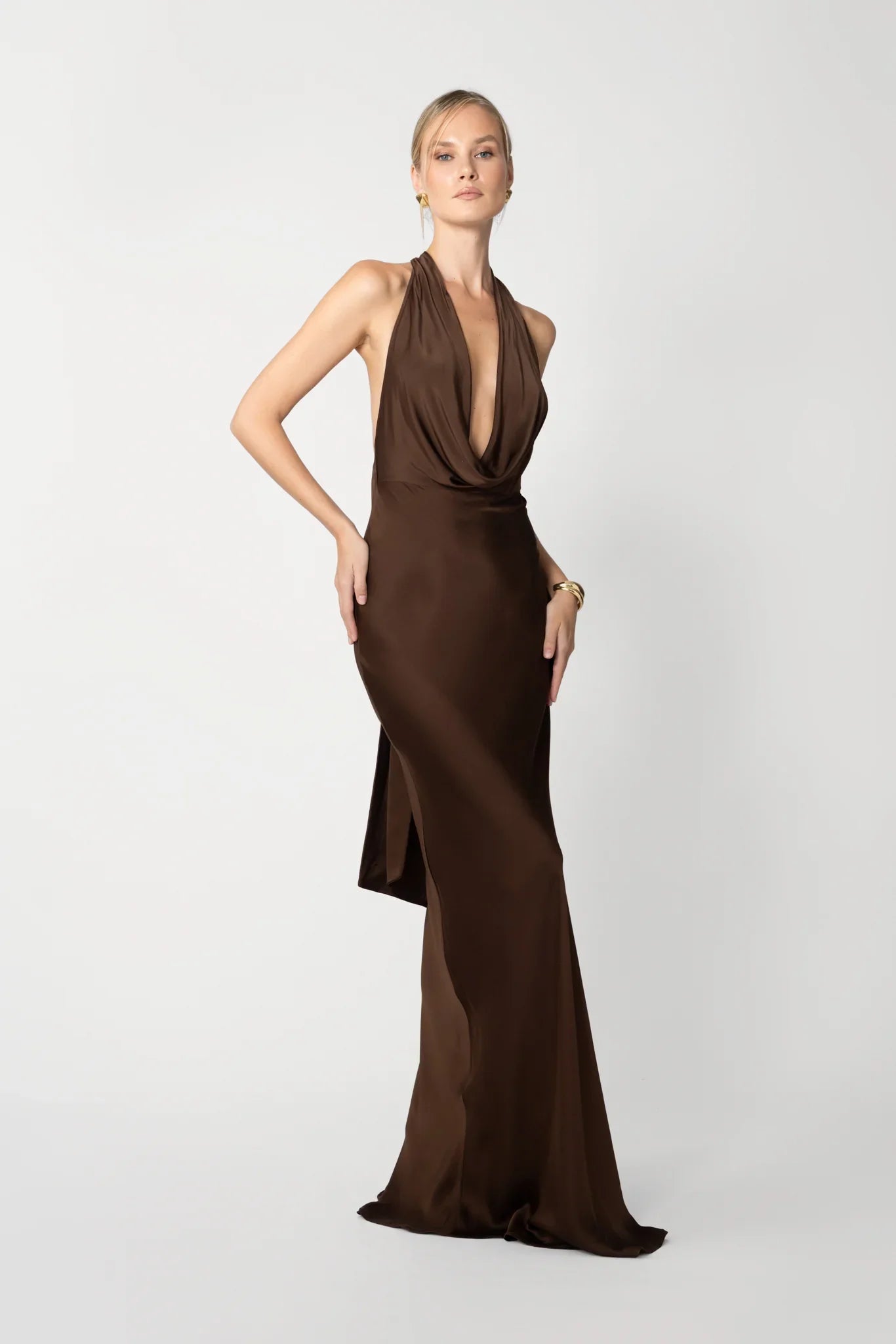 leila satin charmeuse maxi dress BHLDN + Leila Satin Charmeuse Maxi Dress