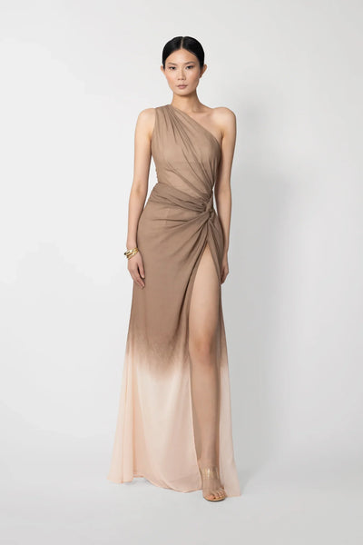 latte bridesmaid dresses Grecia One-shoulder Dress – SAU LEE
