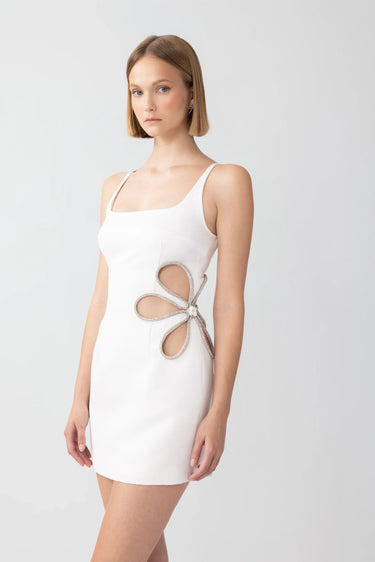 Sau Lee Betty Mini Dress, White / 2 Sau Lee Betty Mini Dress, White / 2