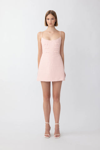 SAU LEE | Andi Tweed Mini Dress | Andi Tweed Mini Dress - Pastel Pink / 00
