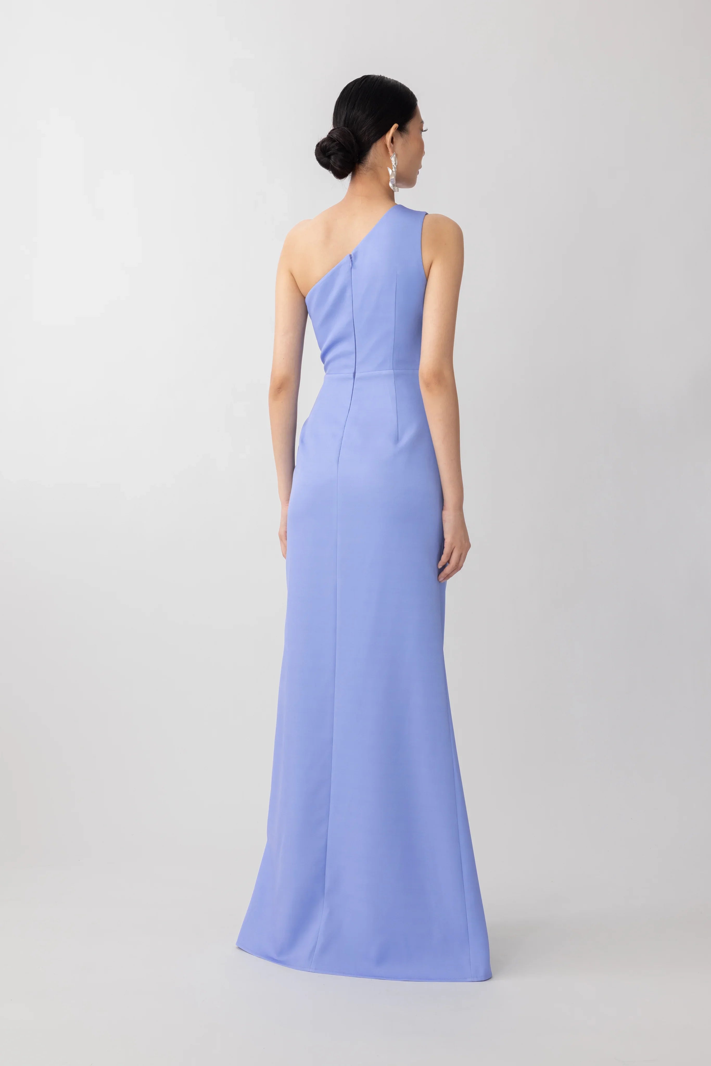 1 shoulder dress SAU LEE Helene One-shoulder Dress, Blue Lavender / 0