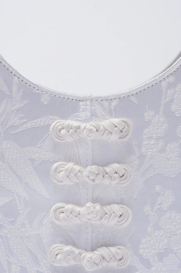 SAU LEE mini sau JACQUARD MINI BAG - White