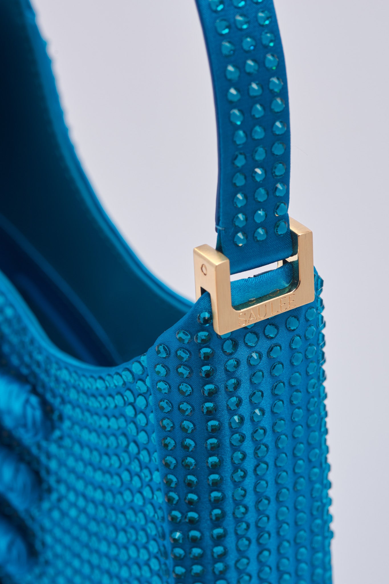 SAU LEE mini sau CRYSTAL MINI BAG - Peacock Blue
