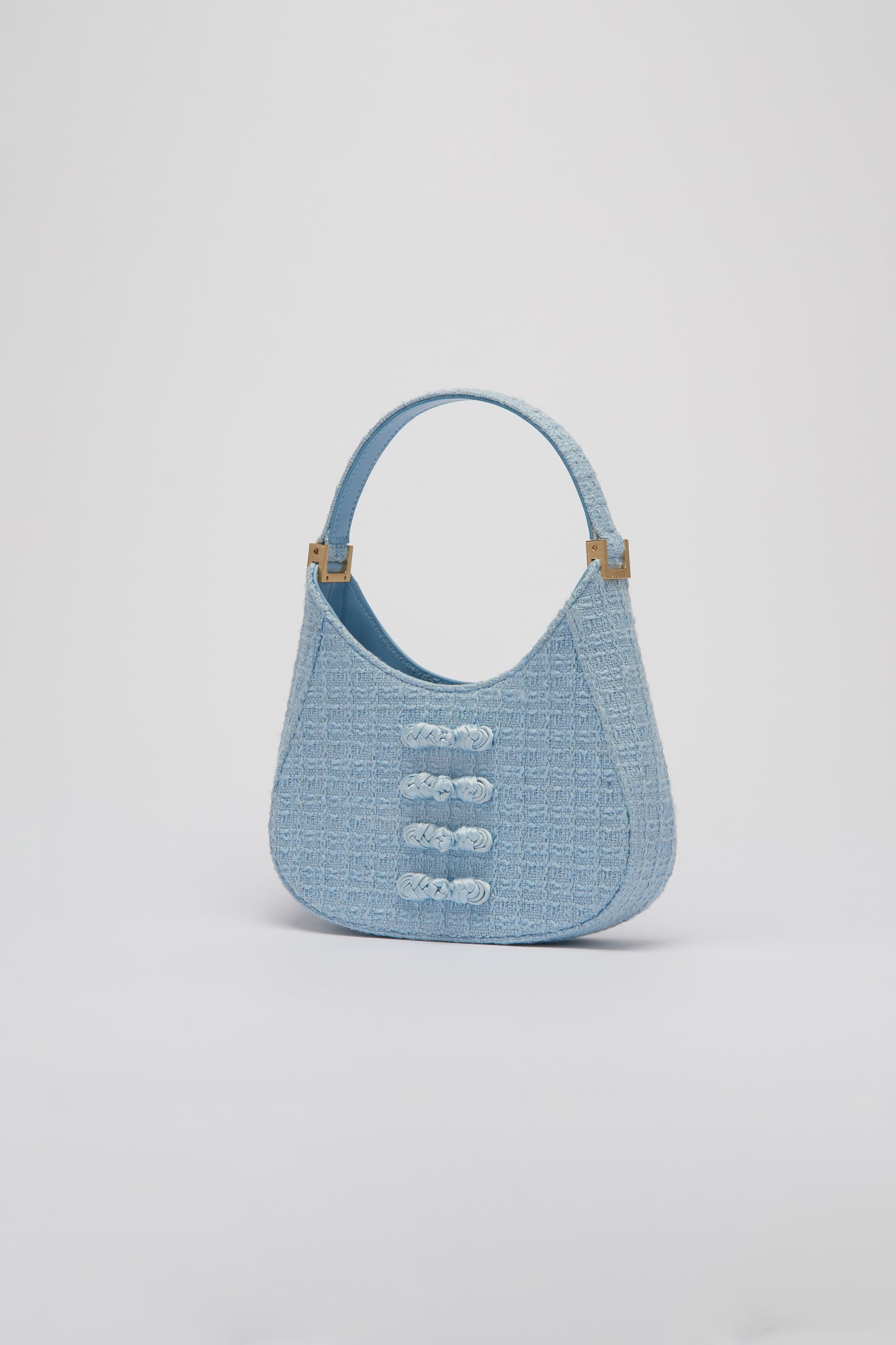 mini sau Tweed mini bag - SAU LEE #color_baby blue