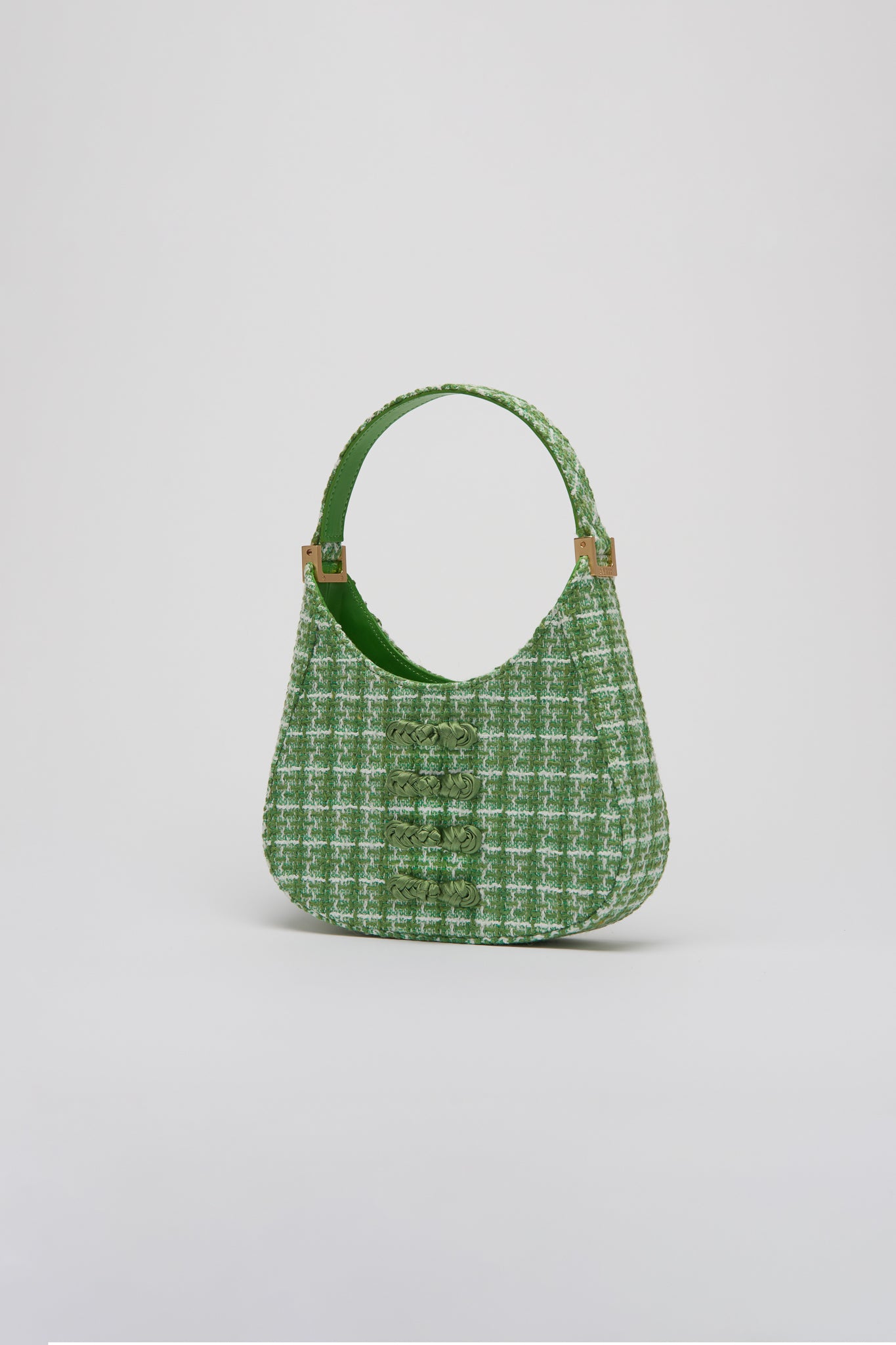 SAU LEE mini sau TWEED MINI BAG - Green Plaid