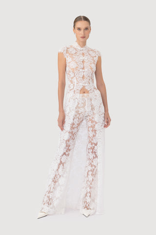 SAU LEE | Saphina Lace Pant | Saphina Lace Pant - White / 00