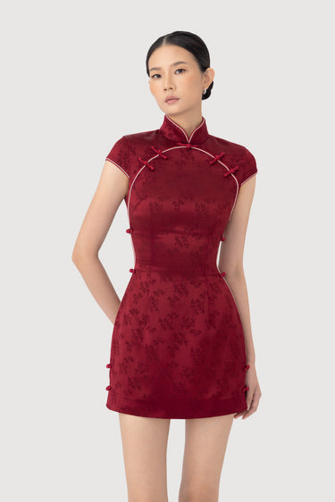 Ren Satin Jacquard Dress SAU LEE Ren Satin Jacquard Dress SAU LEE