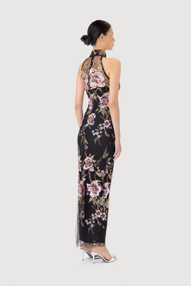 SAU LEE Parker Embellished Maxi Dress, Black Multi SAU LEE Parker Embellished Maxi Dress, Black Multi