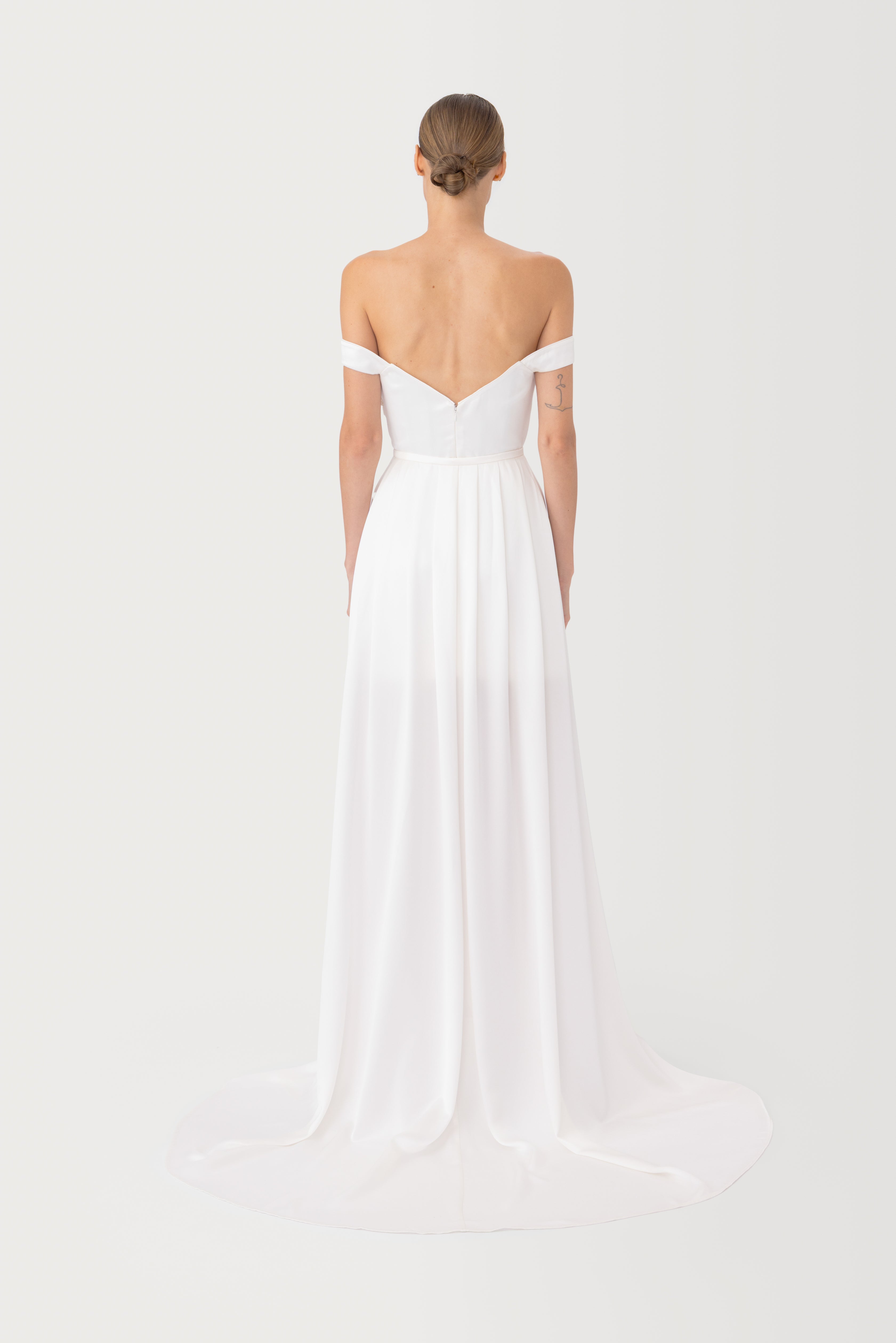 SAU LEE Vittoria Satin Mini Dress, Ivory SAU LEE Vittoria Satin Mini Dress, Ivory