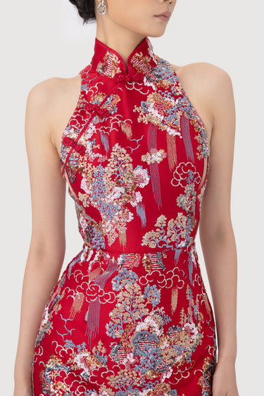 sau lee red dress SAU LEE Tina Satin Mini Dress, Red