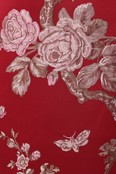 SAU LEE | Nico Brocade Top | Nico Brocade Top - Red Sangria / 00