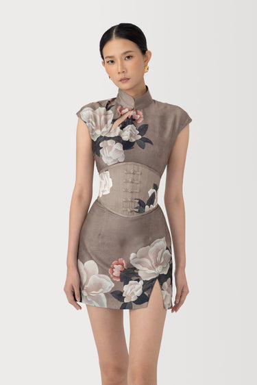 mini cheongsam dress Young Style Black Cheongsam Short Dress