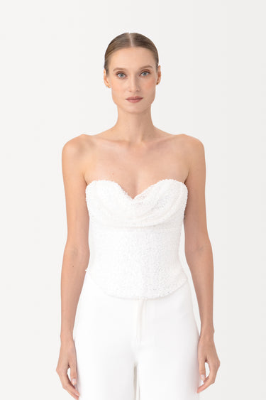 Lin Beaded Corset Top