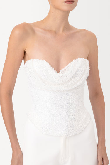 Lin Beaded Corset Top