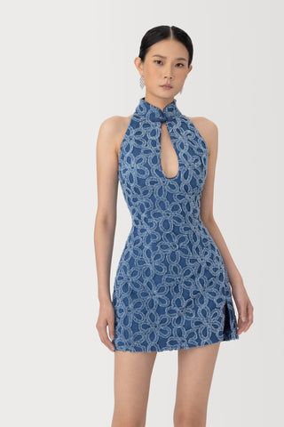 SAU LEE | Eva Denim Dress | Eva Denim Dress - Denim Multi / 00