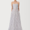 SAU LEE | Yvonne Embroidered Gown | Yvonne Embroidered Gown - Silver Grey / 00