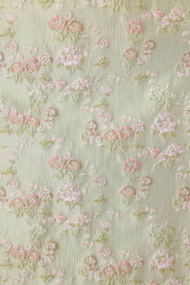 SAU LEE | Andrea Brocade Gown | Andrea Brocade Gown - Pastel Pistachio / 00