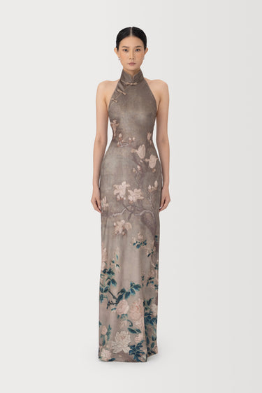 SAU LEE | Gillian Satin Dress | Gillian Satin Dress - Desert Taupe / 00