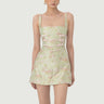 SAU LEE | Antonia Brocade Dress | Antonia Brocade Dress - Pastel Pistachio / 00