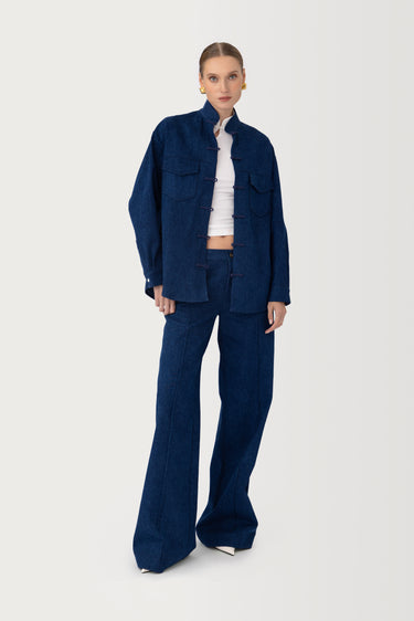 SAU LEE | Enzo Shirt Jacket | Enzo Shirt Jacket - Dark Denim / 00