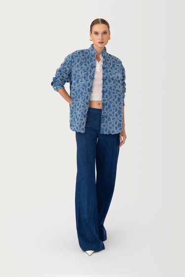 SAU LEE | Enzo Shirt Jacket | Enzo Shirt Jacket - Denim Multi / 00