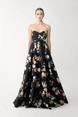 SAU LEE | Tiffany Gown | Tiffany Gown - Black Multi / 00